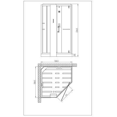 Будкрам купити SOUL Бокс паровий 1300х1300х2200 мм, білий (7 уп), універс., двері праві, 2 сидіння SOUL Бокс паровий 1300х1300х2200 мм, білий (7 уп), універс., двері праві, 2 сидіння 2