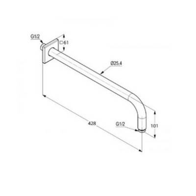 Будкрам купить A-QA white Держатель-400 верхнего душа A-QA white Держатель-400 верхнего душа 2