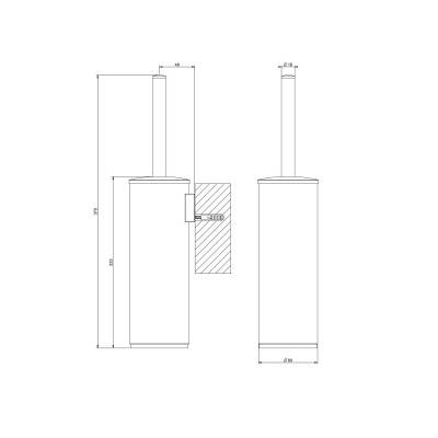 Будкрам купити RILIEVO Щітка для унітазу настінна, хром  ЗРАЗОК RILIEVO Щітка для унітазу настінна, хром  ЗРАЗОК 2