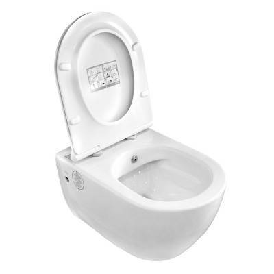 Будкрам купити CITY Унітаз-біде підвісний безобідковий з кришкою Bella Soft-Close CITY Унітаз-біде підвісний безобідковий з кришкою Bella Soft-Close 2