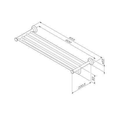 Будкрам купить Like Полка для полотенец, хром Like Полка для полотенец, хром 2