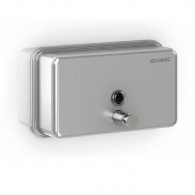 Будкрам купити дозатор для мила, нажимний, 1200 мл, нерж сталь, хром мат.