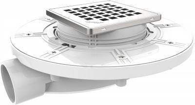 Будкрам купить Душевой трап с магнитным клапаном и решеткой 100 * 100 мм, КВАДРАТ