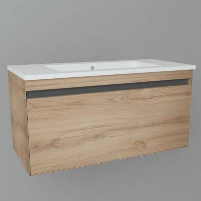 Будкрам купить UP Тумба 80 с раковиной, светлый дуб