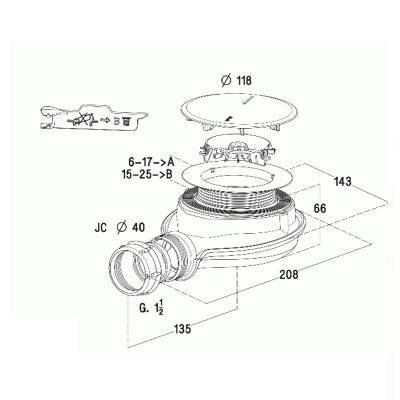 Будкрам купити TBEX Сифон із магнітним затвором, для душового піддону із зливним отвором D 90 мм TBEX Сифон із магнітним затвором, для душового піддону із зливним отвором D 90 мм 3