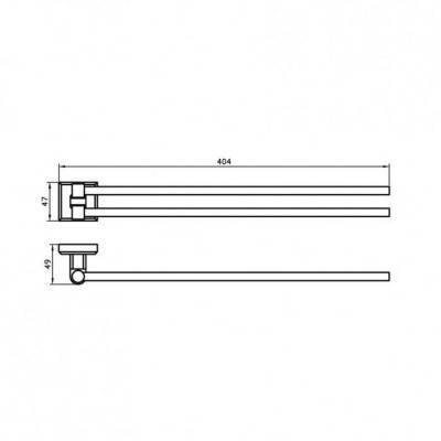 Будкрам купить LEONARDO Держатель полотенец-40, двойной LEONARDO Держатель полотенец-40, двойной 3