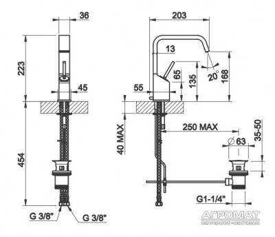Будкрам купить Rettangolo XL Смеситель для раковины Rettangolo XL Смеситель для раковины 2