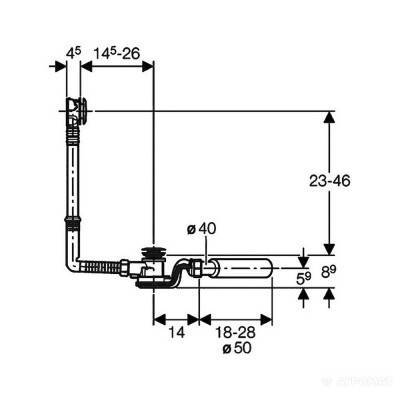 Будкрам купить Uniflex PushControl Сифон для ванны Uniflex PushControl Сифон для ванны 5