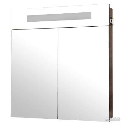 Будкрам купить 02619 НИКА Зеркальный шкафчик-75, с подсветкой, венге