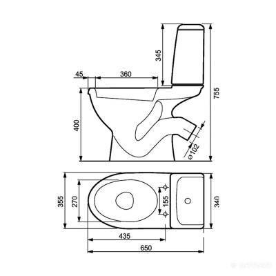 Будкрам купити EKO 2000 22 E010 3/6л  Компакт + кришка дюропл. EKO 2000 22 E010 3/6л  Компакт + кришка дюропл. 3