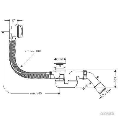 Будкрам купити Flexaplus Сифон д/ванни Flexaplus Сифон д/ванни 2