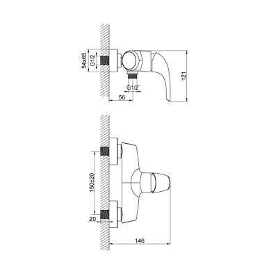 Будкрам купити FRESH Змішувач д/душа FRESH Змішувач д/душа 2