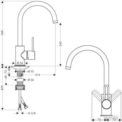 Будкрам купити Uno Змішувач д/кухні Uno Змішувач д/кухні 2