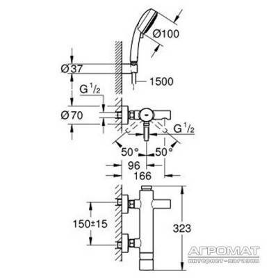 Будкрам купити ESSENCE Змішувач д/ванни + душовий набір ESSENCE Змішувач д/ванни + душовий набір 2