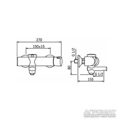 Будкрам купить ETERNA Термостат для ванны\душа ETERNA Термостат для ванны\душа 2