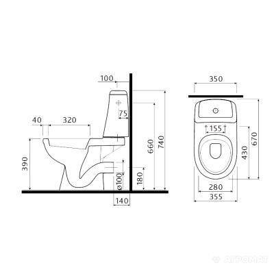 Будкрам купити SOLO Унітаз-компакт підлоговий г/в, в комплекті з сидінням та дворежимною арматурою, н/п SOLO Унітаз-компакт підлоговий г/в, в комплекті з сидінням та дворежимною арматурою, н/п 3