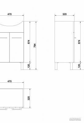Будкрам купить OLIVIA Тумба для раковины CERSANIA-50 NEW OLIVIA Тумба для раковины CERSANIA-50 NEW 2