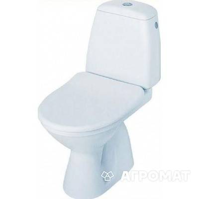 Будкрам купити SOLO Унітаз-компакт підлоговий к/в, в комплекті з сидінням та дворежимною арматурою, н/п (білий)
