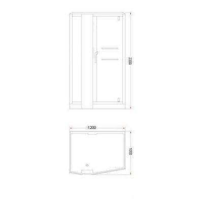 Будкрам купити SOUL Бокс паровий 1200х900х2200 мм, чорний, правий (5 уп) SOUL Бокс паровий 1200х900х2200 мм, чорний, правий (5 уп) 2