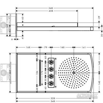 Будкрам купити Raindance Rainfall 240 AIR 3jet Верхній душ Raindance Rainfall 240 AIR 3jet Верхній душ 4