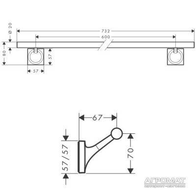 Будкрам купити Starck Organic Тримач рушника-60 Starck Organic Тримач рушника-60 2