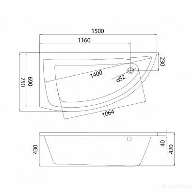 Будкрам купить NANO Ванна 150x75 левая NANO Ванна 150x75 левая 2