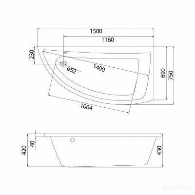 Будкрам купить NANO Ванна 150x75 правая NANO Ванна 150x75 правая 2