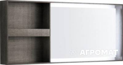 Будкрам купить Citterio Зеркало с подсветкой и с полочкой 1334х584х140мм,структура рамки: темный дуб