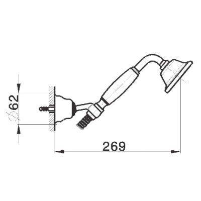 Будкрам купити Charlestone Лійка д/душу, золото Charlestone Лійка д/душу, золото 2