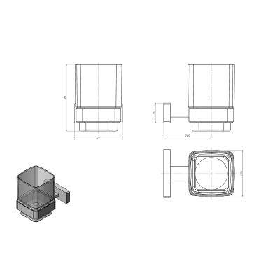 Будкрам купити GRAPHICS 2.0 Склянка з тримачем, хром GRAPHICS 2.0 Склянка з тримачем, хром 2