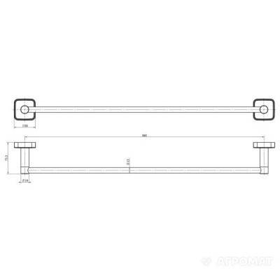 Будкрам купить Modern Line Полотенцедержатель 60см, хром Modern Line Полотенцедержатель 60см, хром 2
