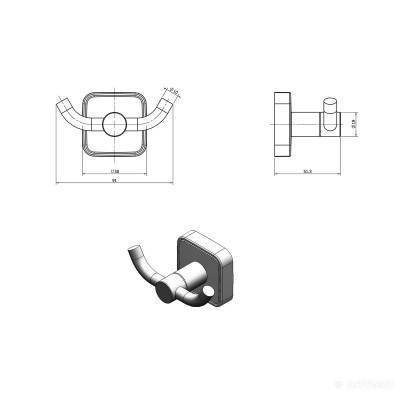 Будкрам купить Modern Line Крючок двойной, хром Modern Line Крючок двойной, хром 2