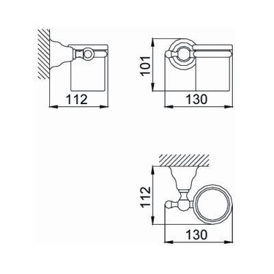 Будкрам купити Charlestone Склянка з тримачем, хром Charlestone Склянка з тримачем, хром 2
