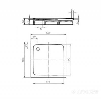 Будкрам купити Mod.391-2 Superplan Піддон 100х100 з полістироловою основою Mod.391-2 Superplan Піддон 100х100 з полістироловою основою 2