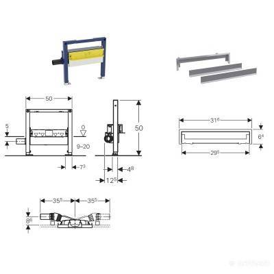 Будкрам купити Duofix монтажний елемент для душу, для висоти стяжки 90-200 мм Duofix монтажний елемент для душу, для висоти стяжки 90-200 мм 2