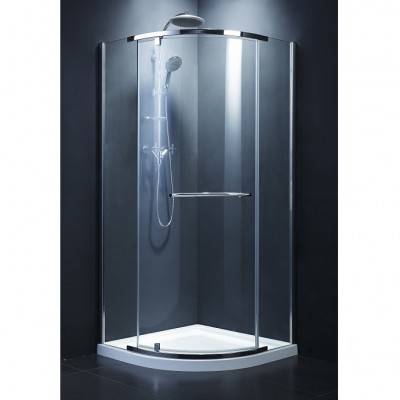 Будкрам купити COMFORT Кабіна душова, 1/4 кола, 100х100, без піддона, скло сіре