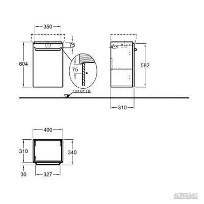 Будкрам купить Renova №1 Comprimo Шкафчик под умывальник, 400х604х310мм, крепление дверей справа/слева, корпус белый Renova №1 Comprimo Шкафчик под умывальник, 400х604х310мм, крепление дверей справа/слева, корпус белый 2
