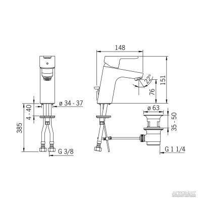 Будкрам купить Aquita Смеситель для раковины Aquita Смеситель для раковины 2