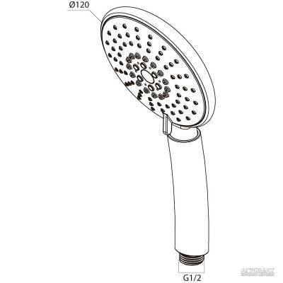 Будкрам купить Bliss L Ручной душ 5ф. Bliss L Ручной душ 5ф. 2