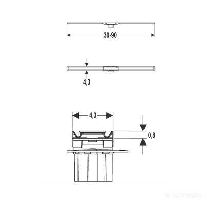 Будкрам купити CleanLine20 Кришка душового канала, L30-90см CleanLine20 Кришка душового канала, L30-90см 2