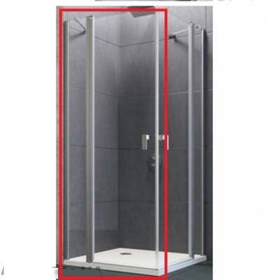 Будкрам купить Desing Pure Душевые двери с неподвижным сегментом 1200*1900мм, реверсивные, профиль глянцевый хром, стекло прозрачное