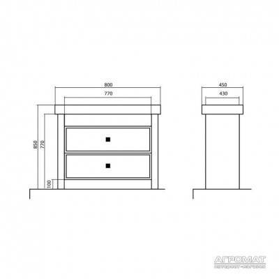 Будкрам купити 13196 ФРЕСКА Тумба з раковиною-80 "МОНА" 13196 ФРЕСКА Тумба з раковиною-80 "МОНА" 2