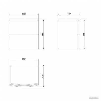 Будкрам купить СЕТ 527 EASY 60 тумба раковина 60  СЕТ 527 EASY 60 тумба раковина 60  2