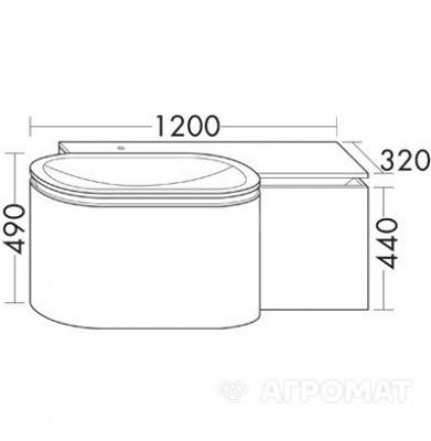 Будкрам купить LAVO Тумба с раковиной левая, Schwarz Matt (3уп) LAVO Тумба с раковиной левая, Schwarz Matt (3уп) 2