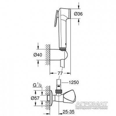 Будкрам купити Tempesta-F Trigger Spray 30 Душовий набір гігієнічний Tempesta-F Trigger Spray 30 Душовий набір гігієнічний 2