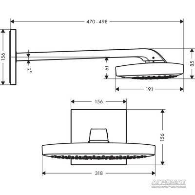 Будкрам купити Raindance Select E 300 3jet Верхній душ Raindance Select E 300 3jet Верхній душ 2