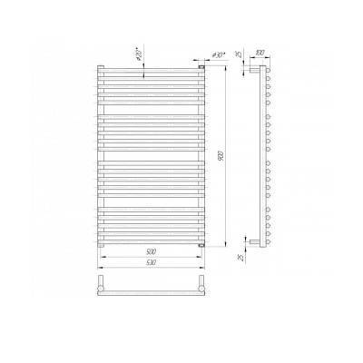 Будкрам купить Полотенцесушитель Премиум Турин 900х530/500, хром Полотенцесушитель Премиум Турин 900х530/500, хром 2