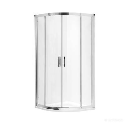 Будкрам купити GEO 6 Душова кабіна чверть кола R450, двері розсувні, скло прозоре, профіль срібний блиск, частина 2