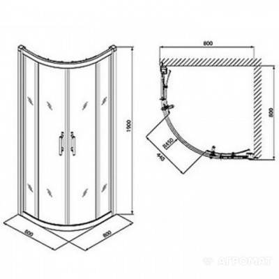 Будкрам купити GEO 6 Душова кабіна чверть кола R450, двері розсувні, скло прозоре, профіль срібний блиск, частина 2 GEO 6 Душова кабіна чверть кола R450, двері розсувні, скло прозоре, профіль срібний блиск, частина 2 2