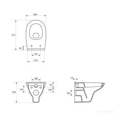 Будкрам купить ARTECO Унитаз подвесной ARTECO Унитаз подвесной 3